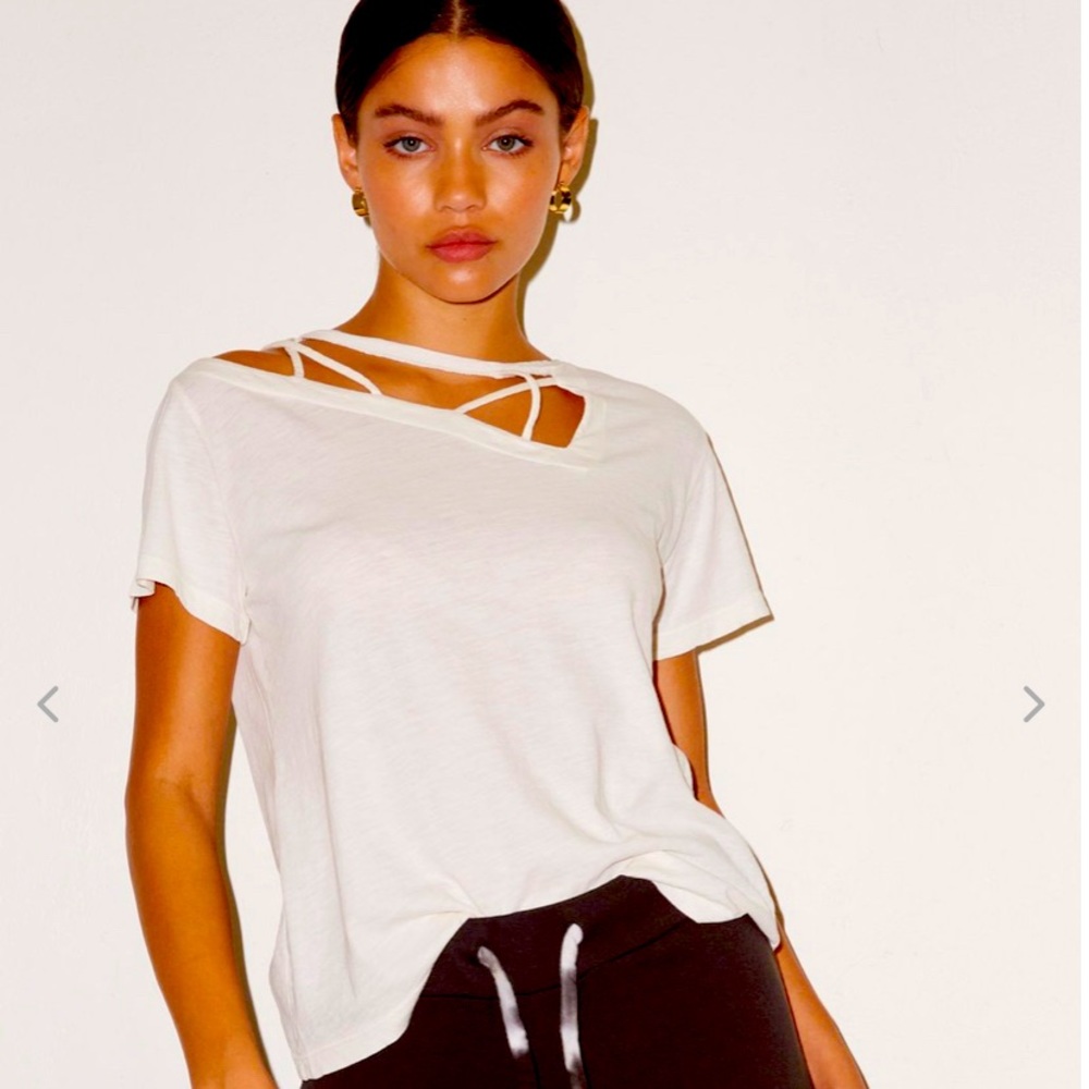LNA Charlie tee off white sz small